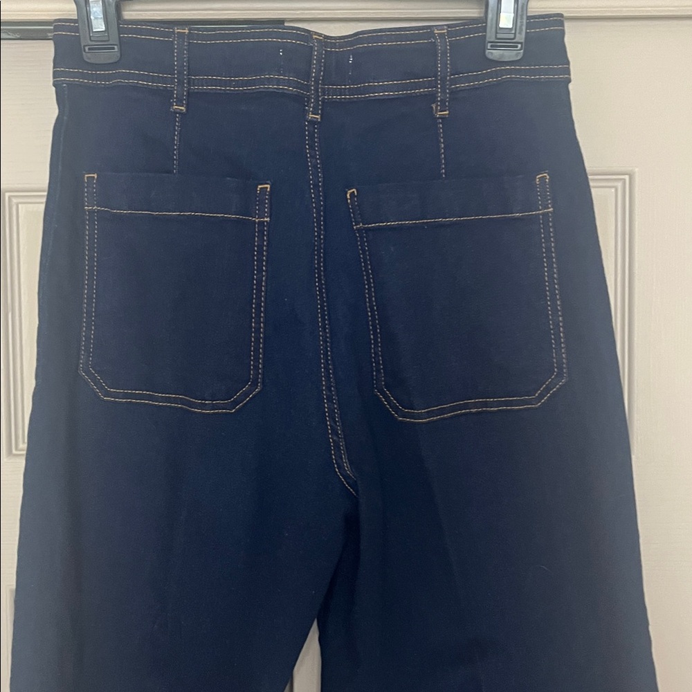 Bagatelle collection jeans sz 28 wide leg jeans DARK WASH NWT - Picture 6 of 10